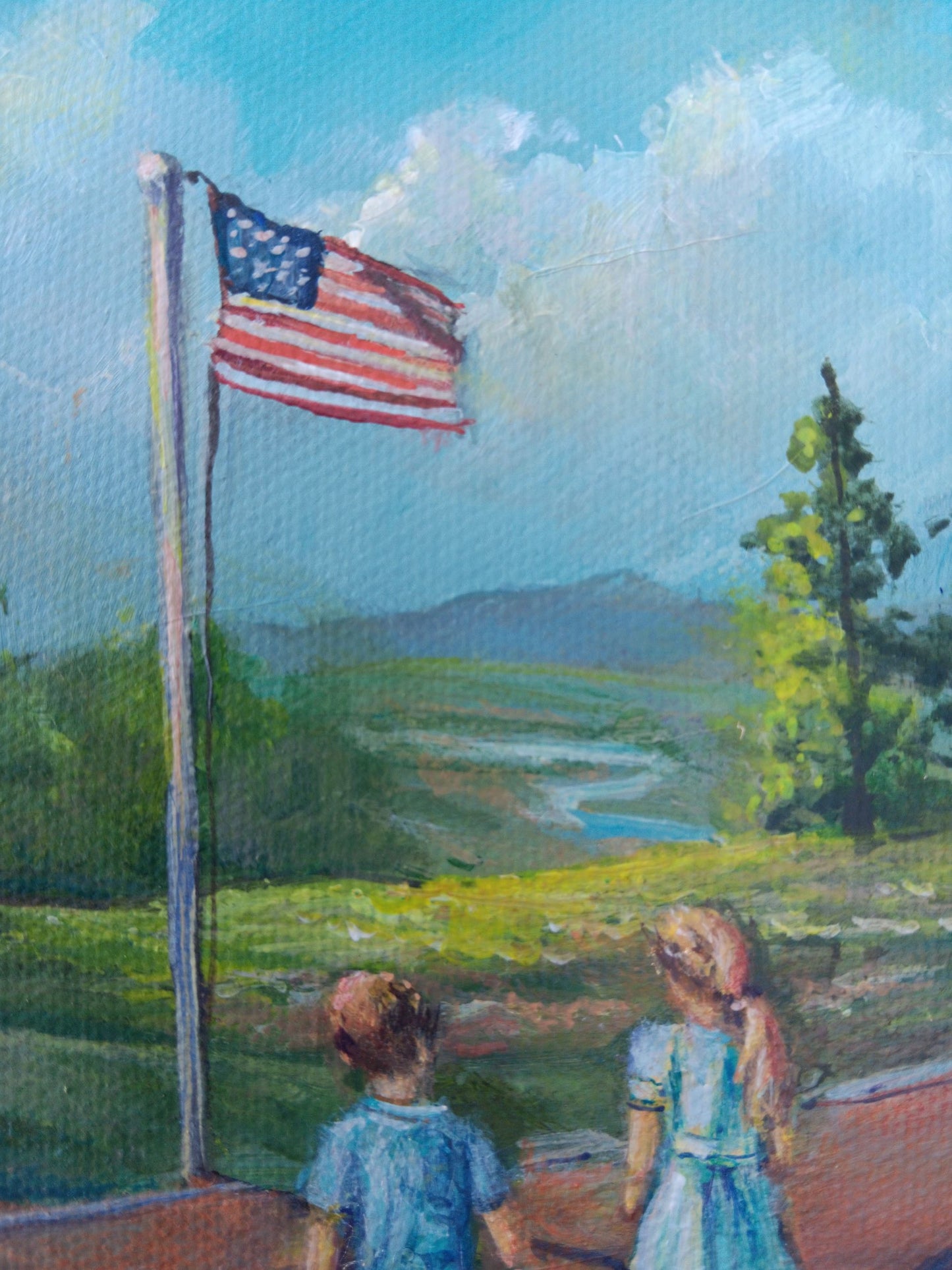 Our Flag | 5 x 7 Original Canvas Painting