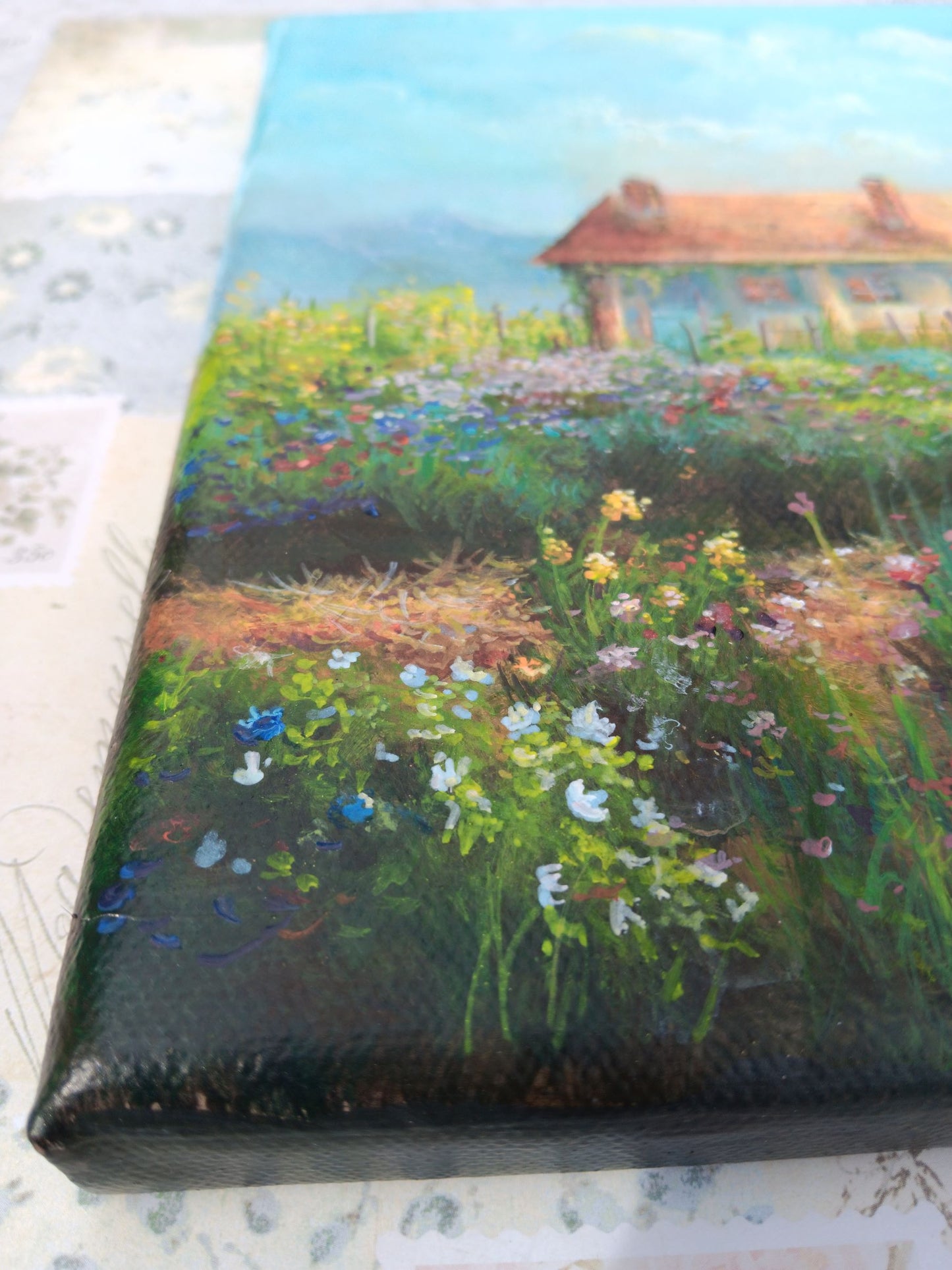 Augusta's Garden | 8 x 8 Original Canvas Painting