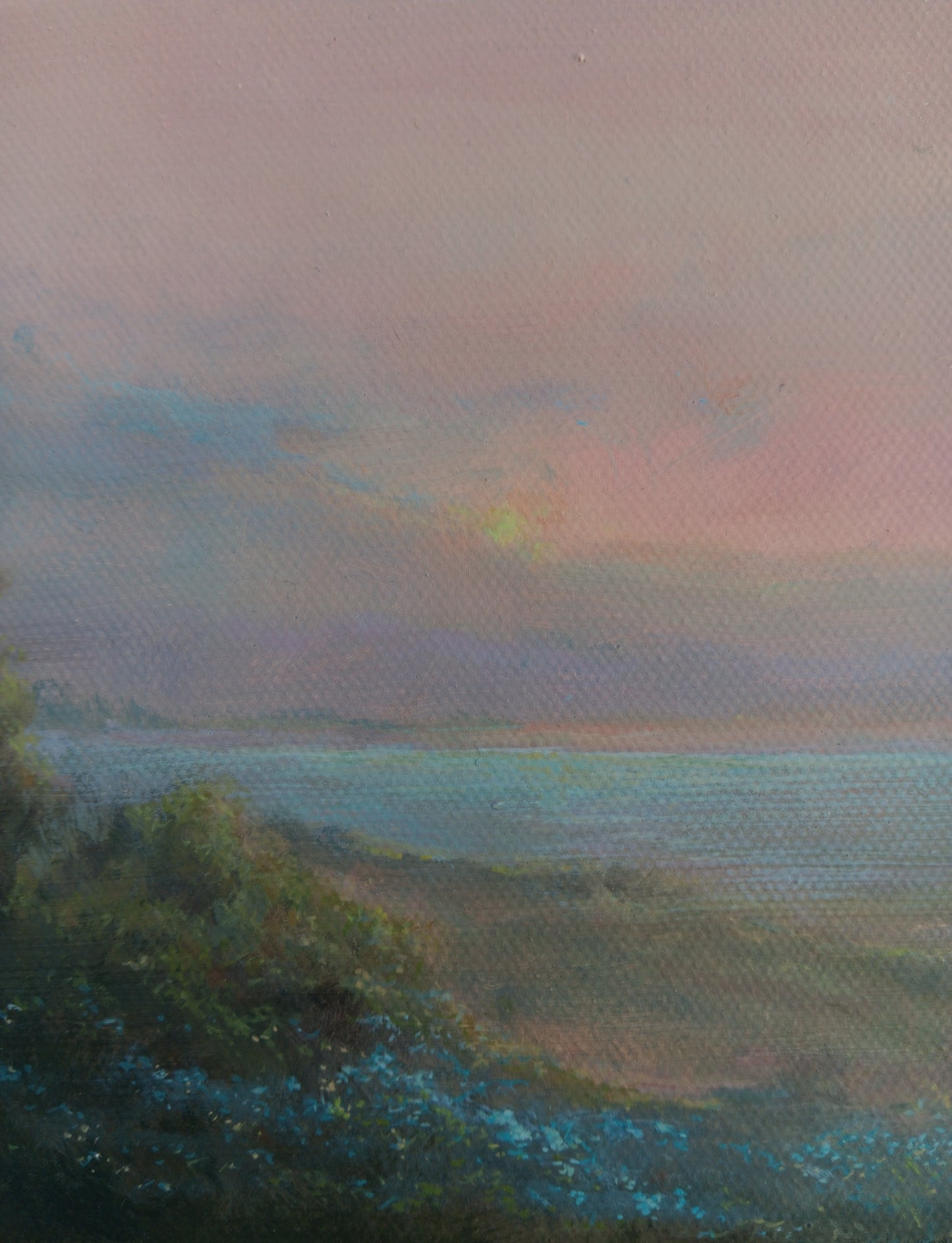 Setting Sun | 6 x 6 Original Canvas Painting