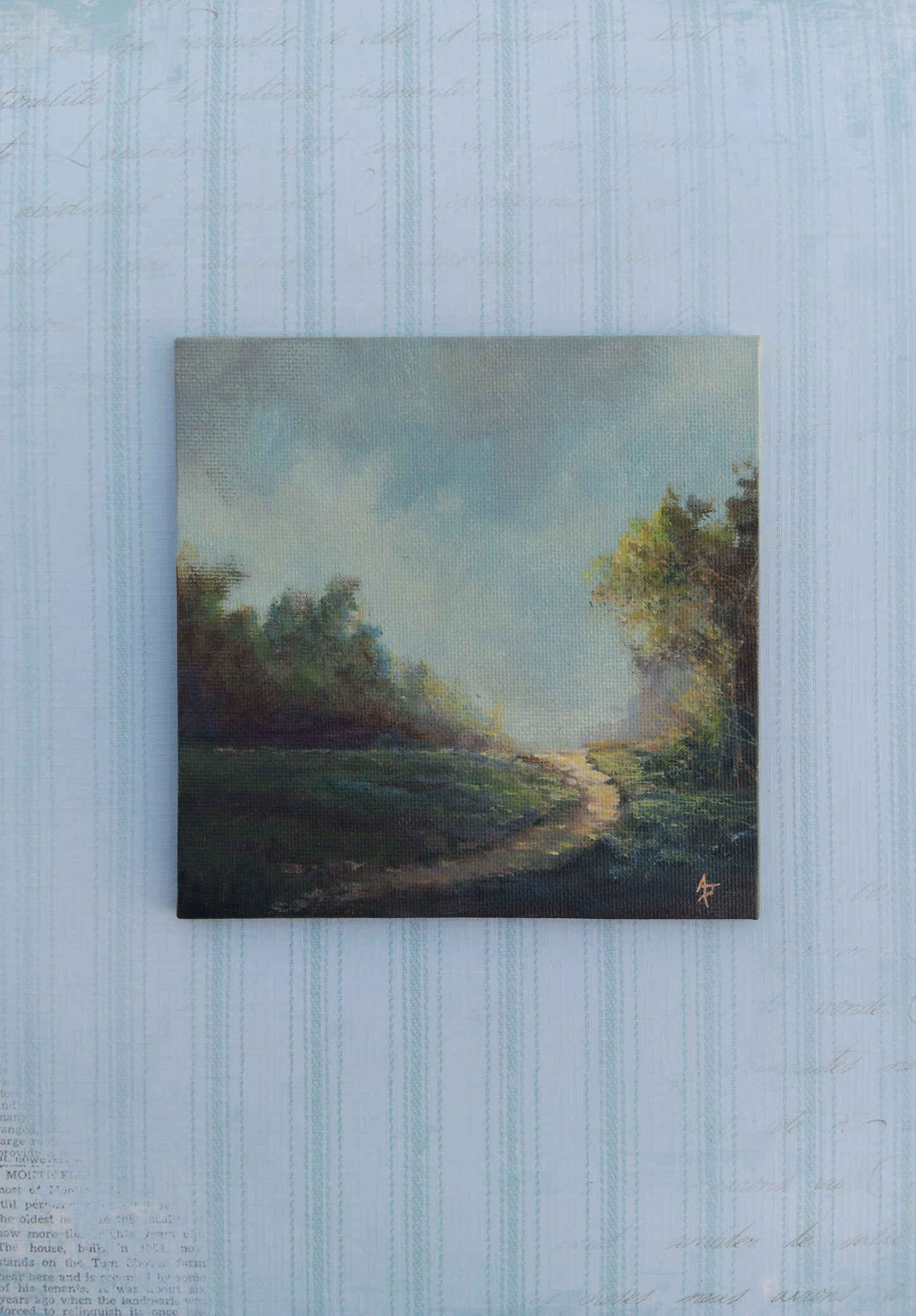 Light To My Path | 5 x 5 Original Panel Painting