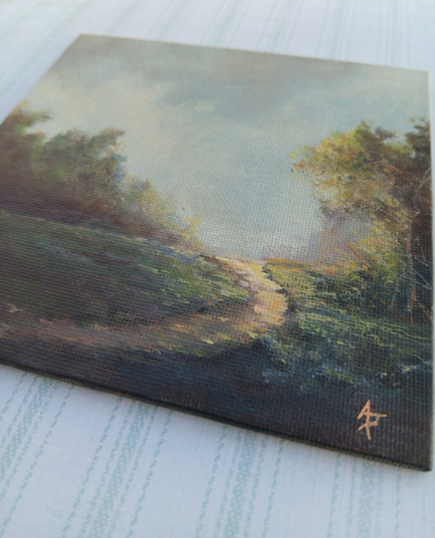 Light To My Path | 5 x 5 Original Panel Painting