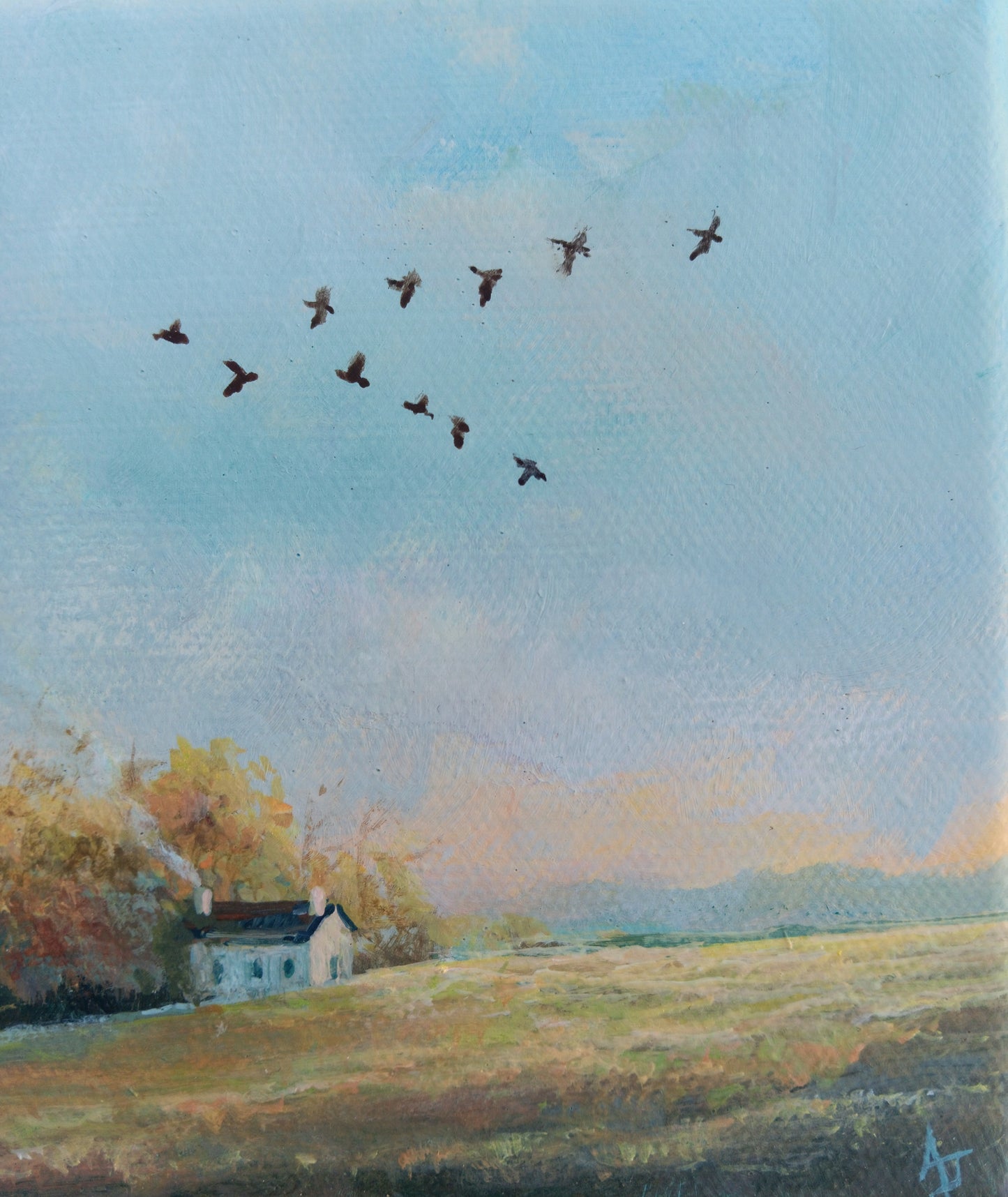 Homeward | 5 x 7 Original Canvas Painting