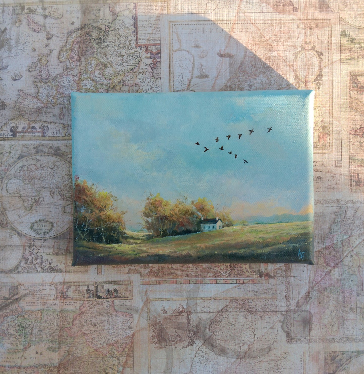 Homeward | 5 x 7 Original Canvas Painting