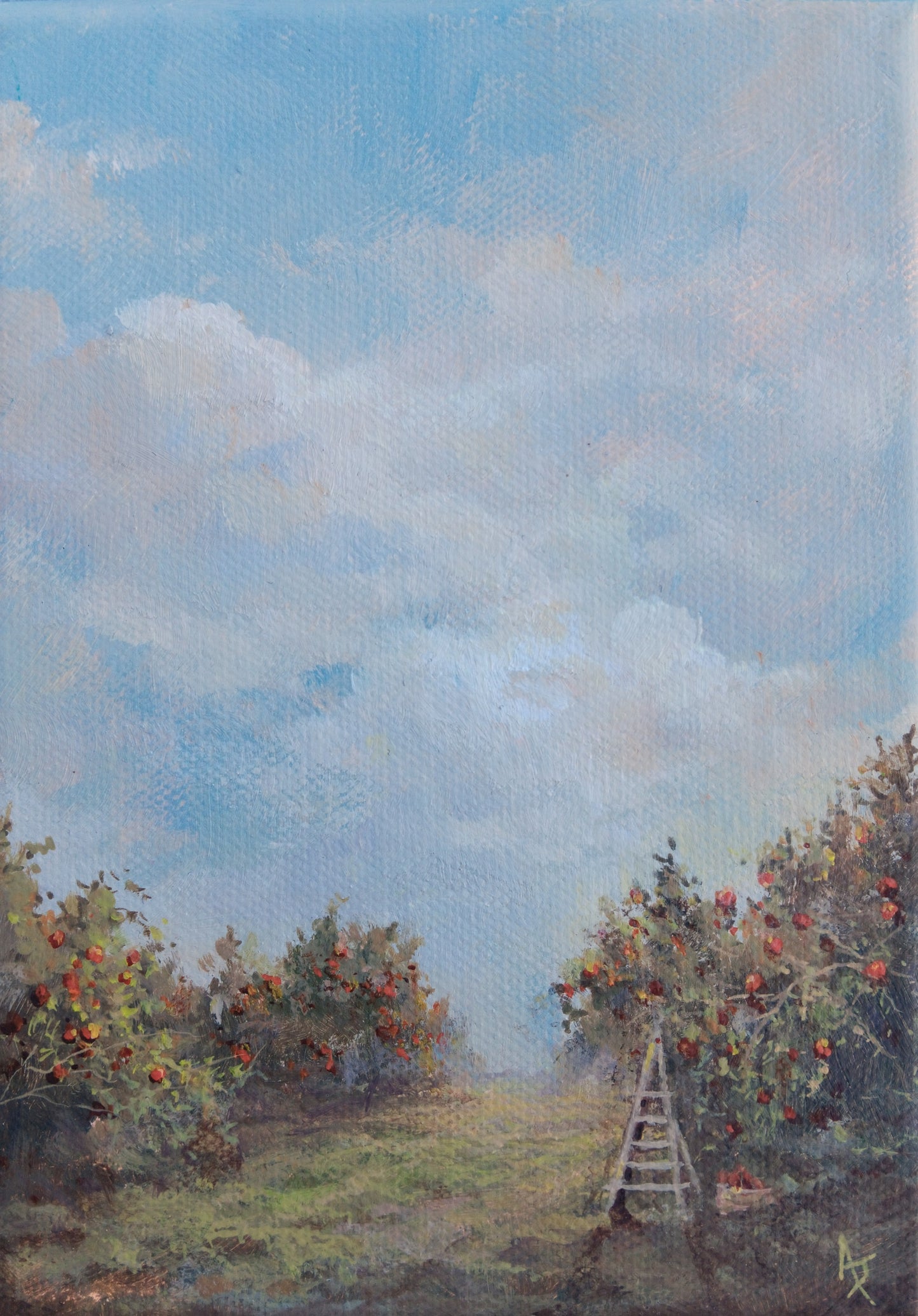 Orchard Days | 5 x 7 Original Canvas Painting