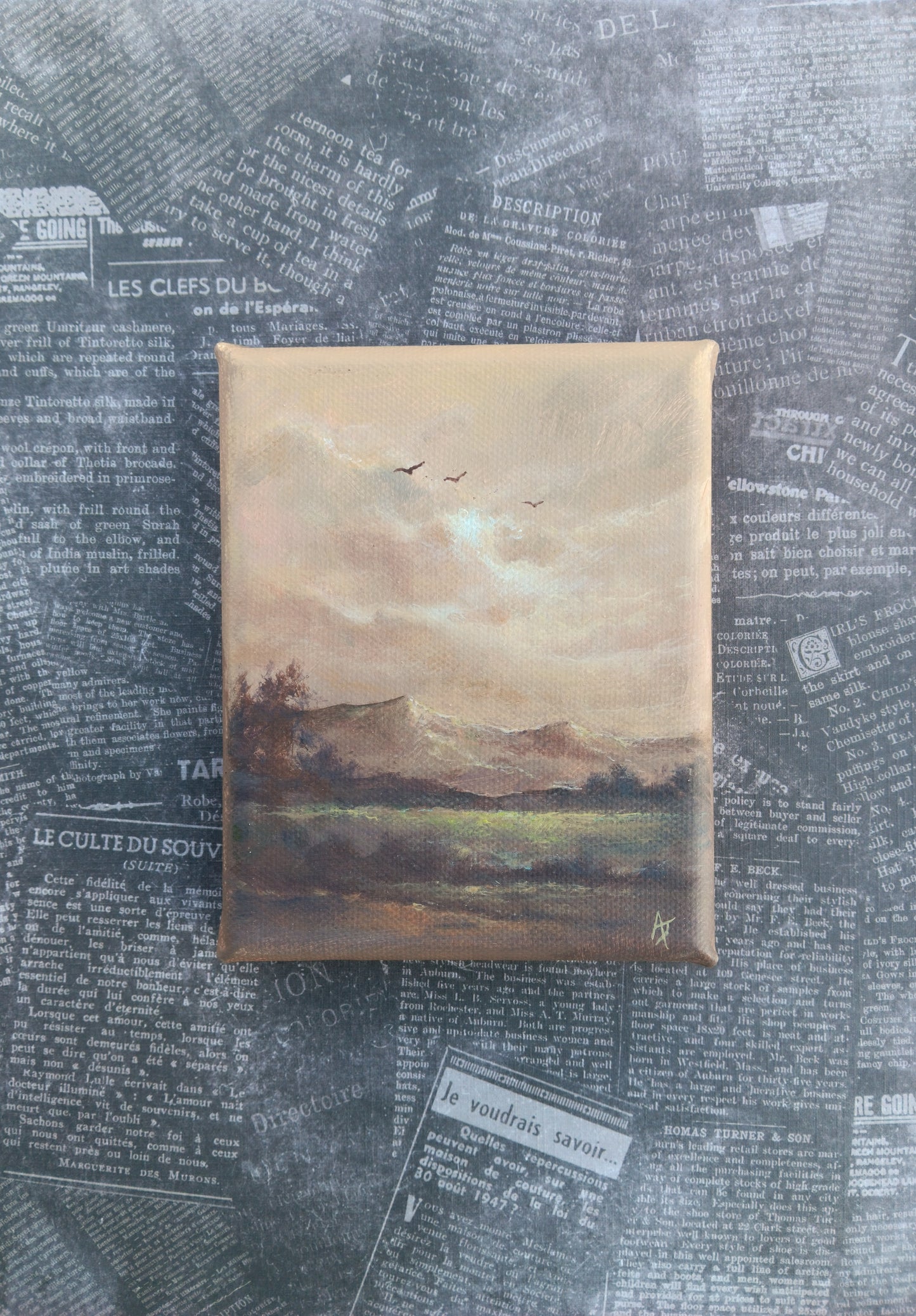 Monochrome | 4 x 5 Original Canvas Painting