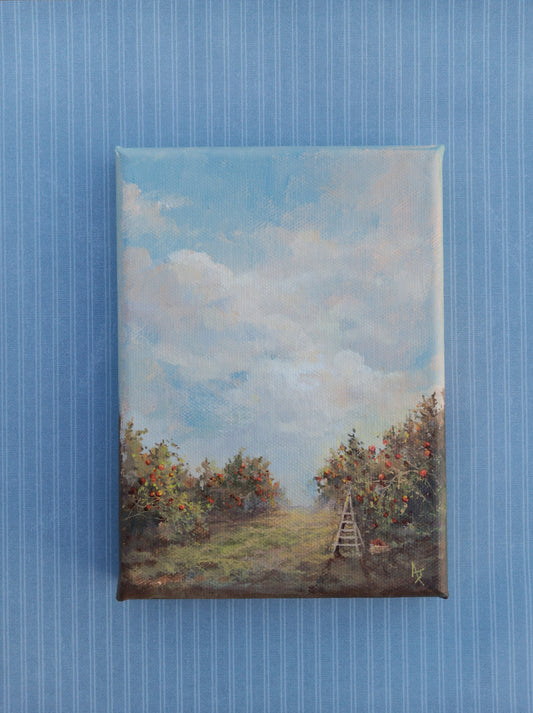 Orchard Days | 5 x 7 Original Canvas Painting