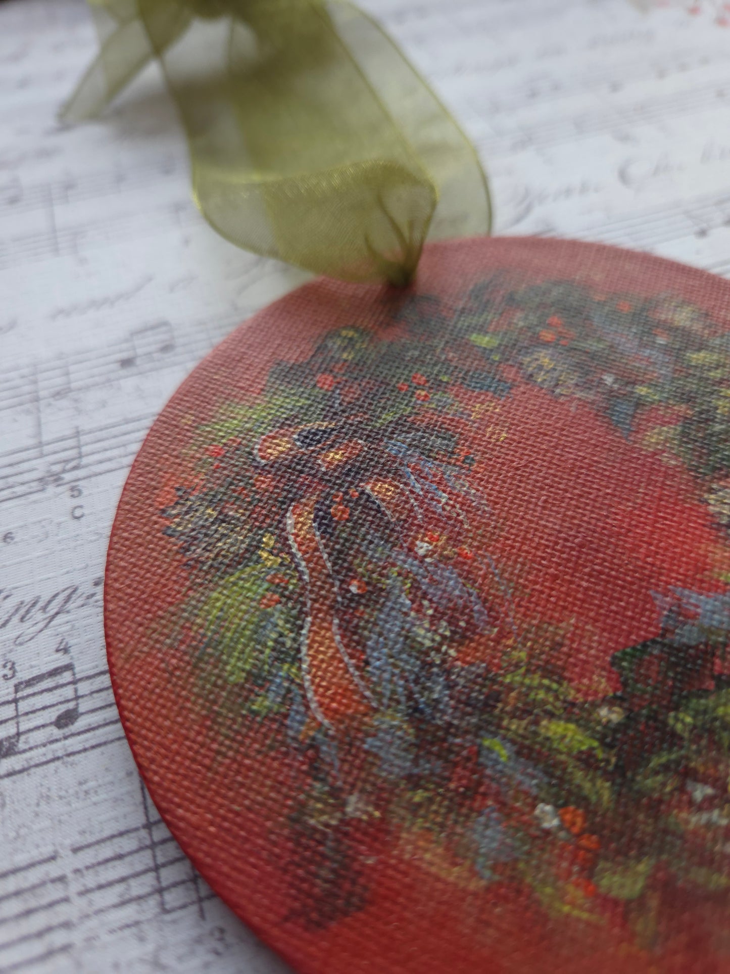Christmas Wreath | Canvas Ornament