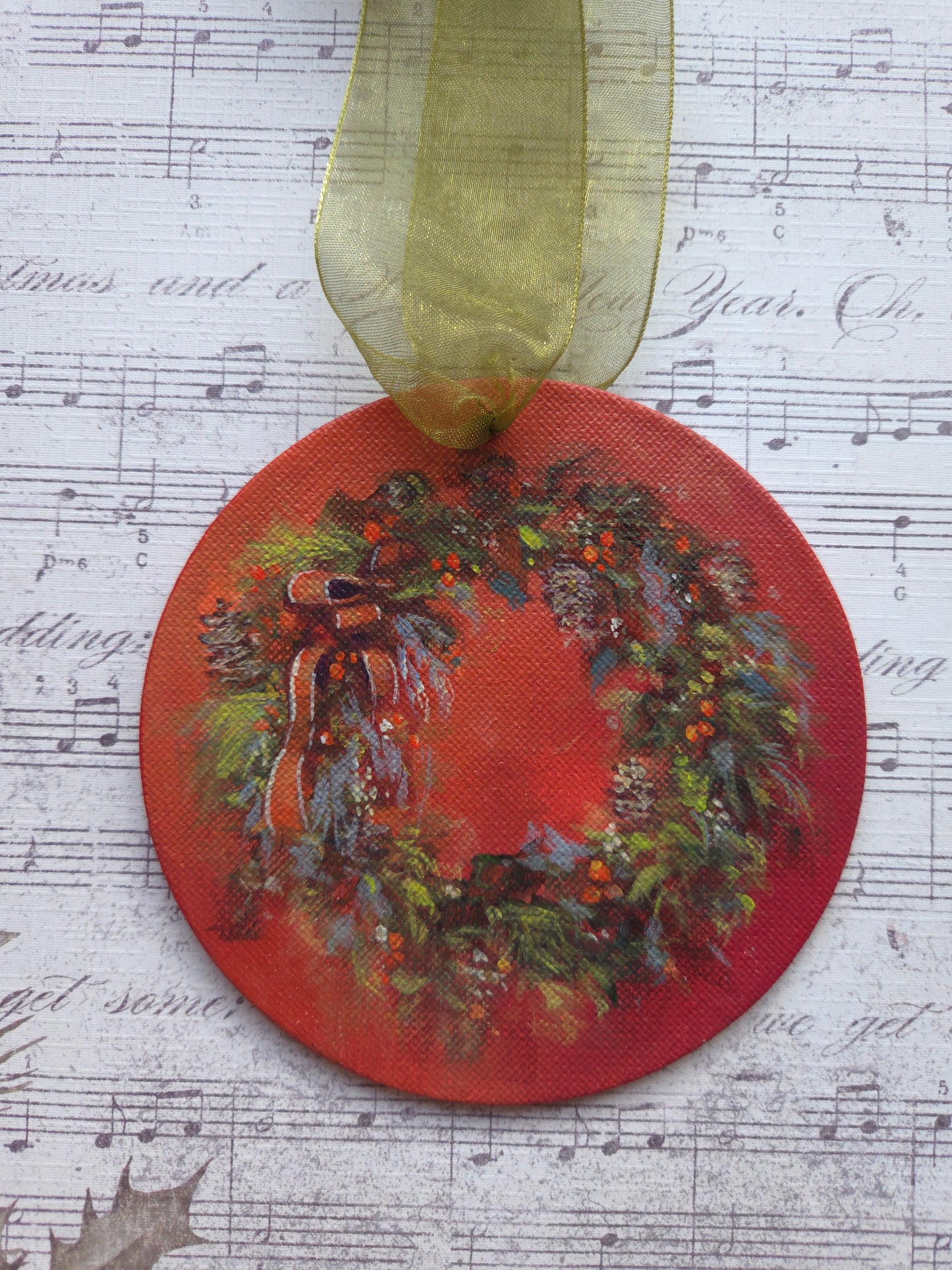 Christmas Wreath | Canvas Ornament