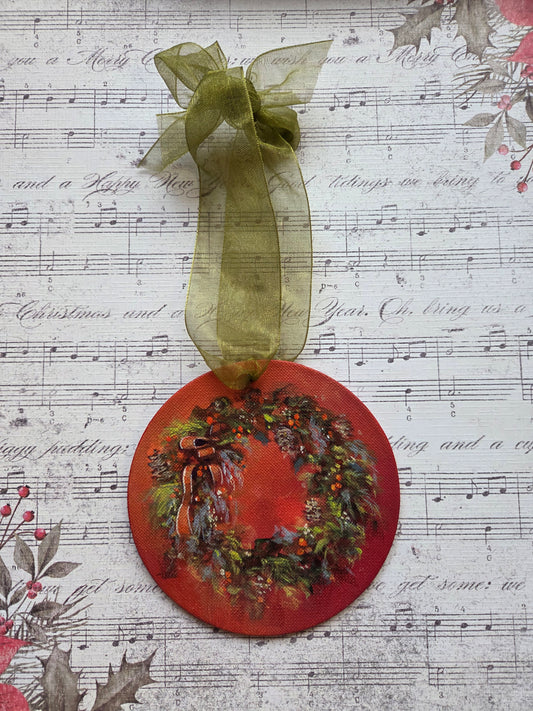 Christmas Wreath | Canvas Ornament