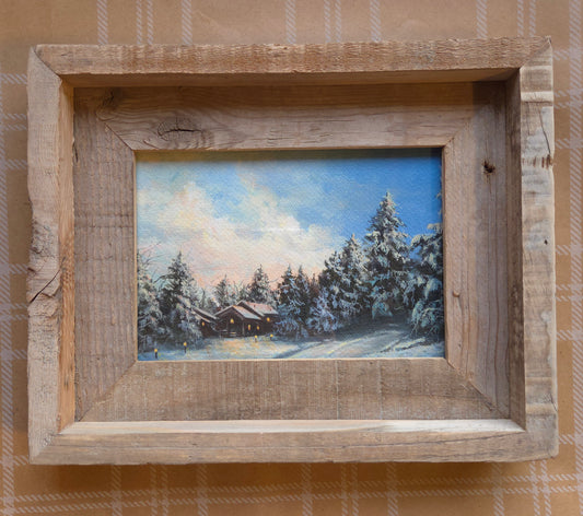 Snowy Cabin | 5 x 7 Framed Print