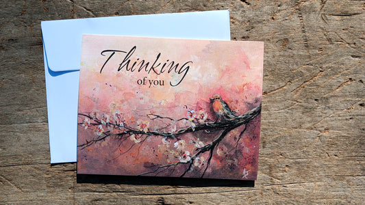 Cherry Blossoms/Thinking of You | Notecard