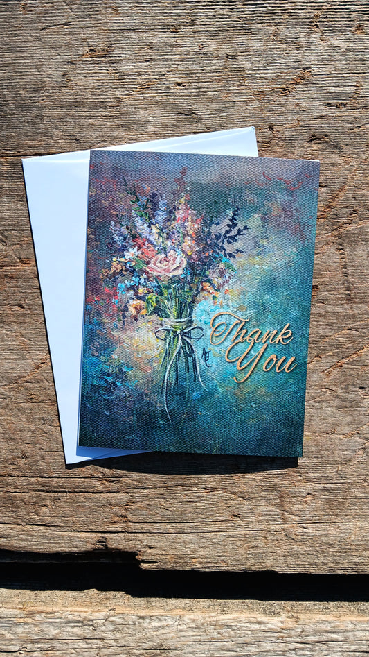 Vintage Floral/Thank You | Notecard